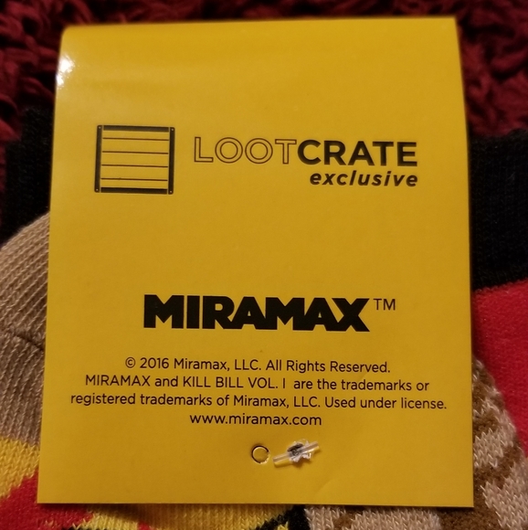 Miramax LootCrate Kill Bill Volume 1 Socks New With Tag - Picture 6 of 8